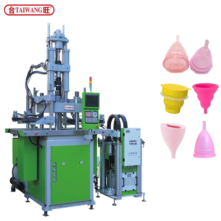 Auto Hydraulic Plastic Silicone Cup Vertical Injection Molding Machine LSR Injection Molding Machine 55t